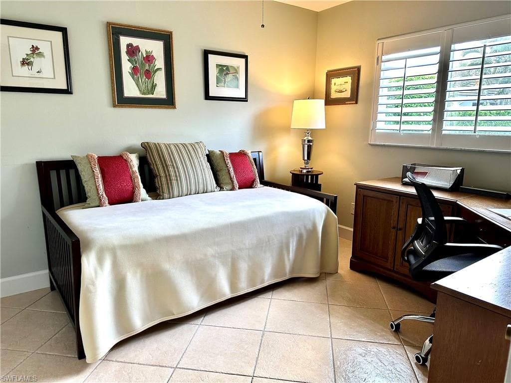 Bedroom no. 2 is furnished as an office/quest room.
