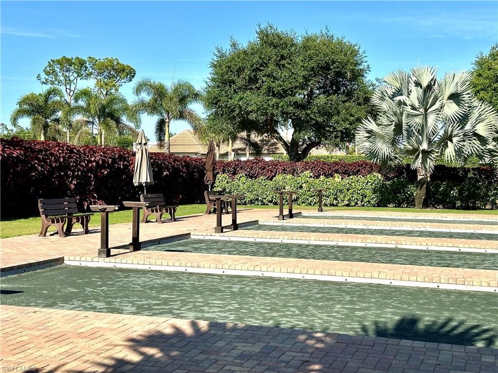 Bocce courts.