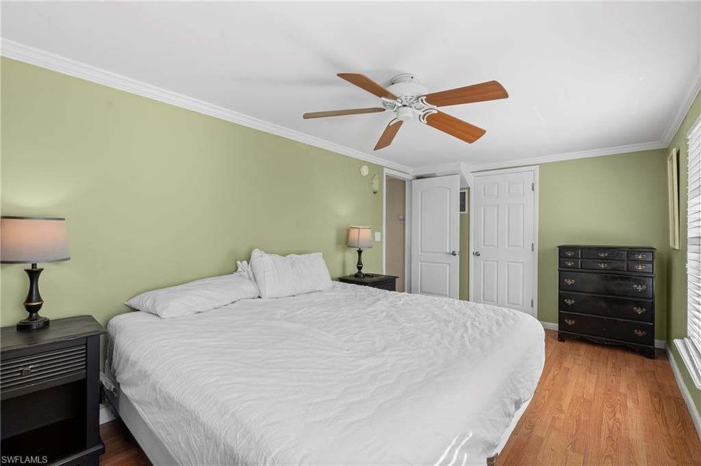 Bedroom with ample closet space - Virtually Edited Image