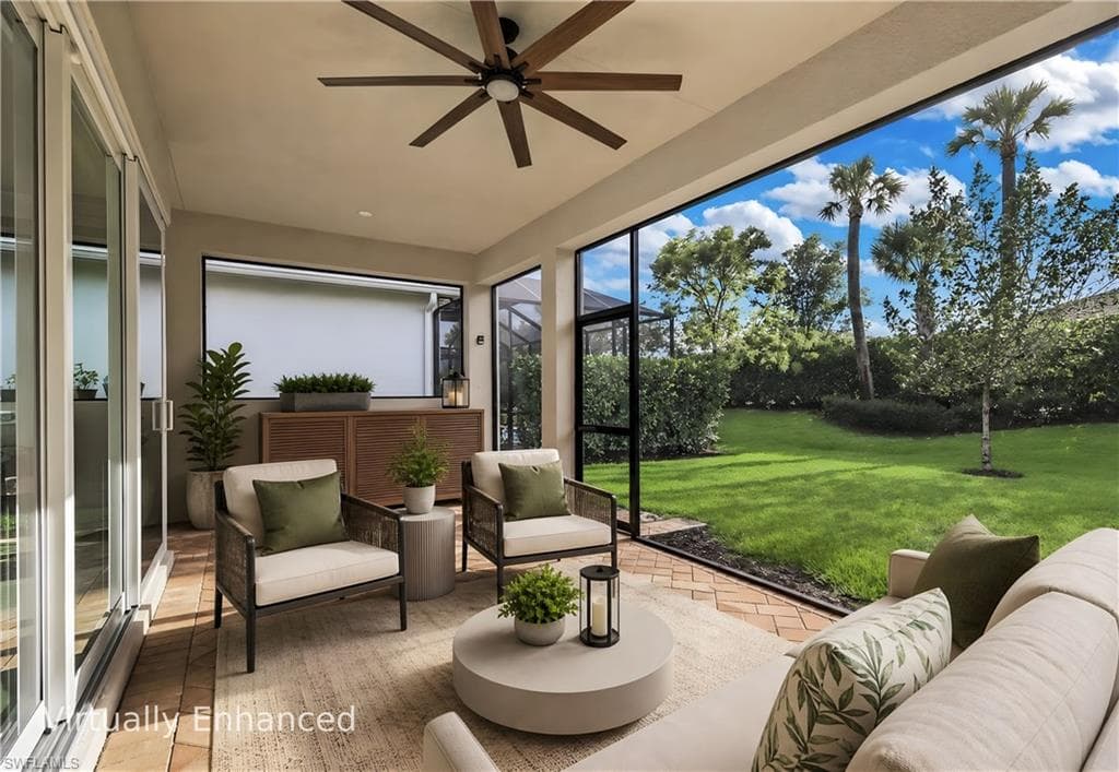 Staged patio