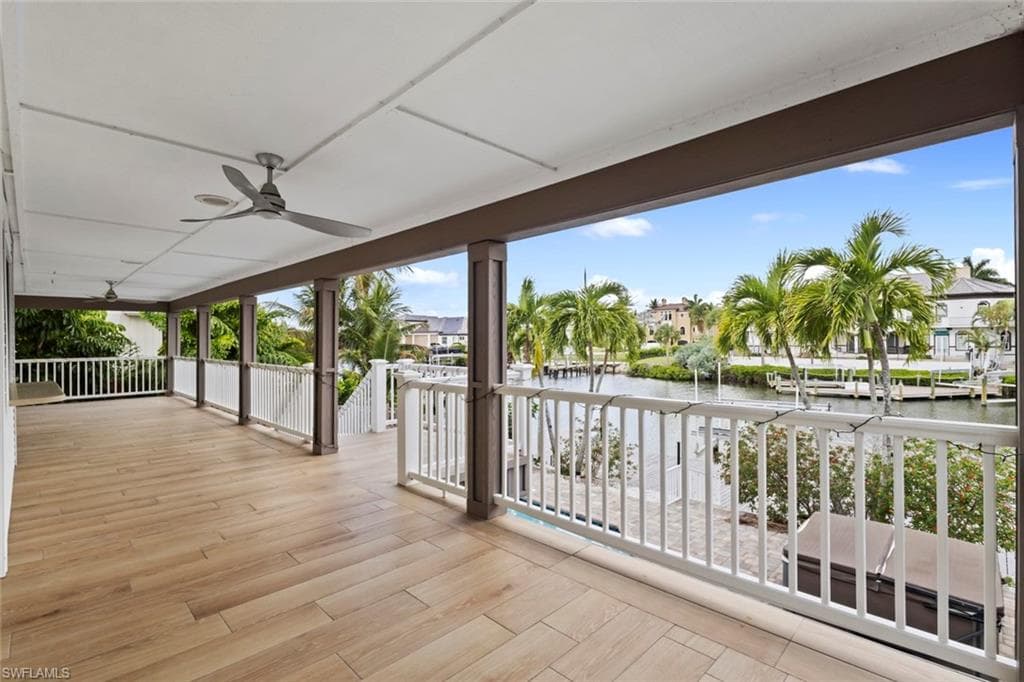 Second floor lanai, with new tile flooring.