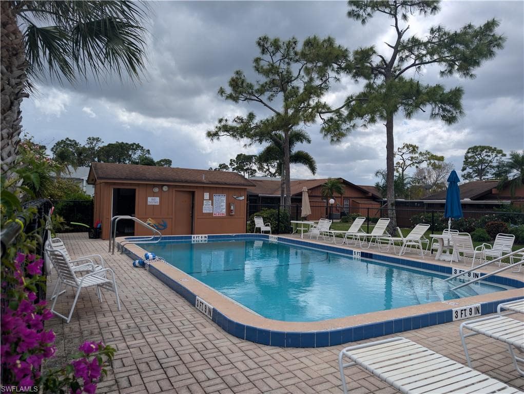 Pool directly across from unit.