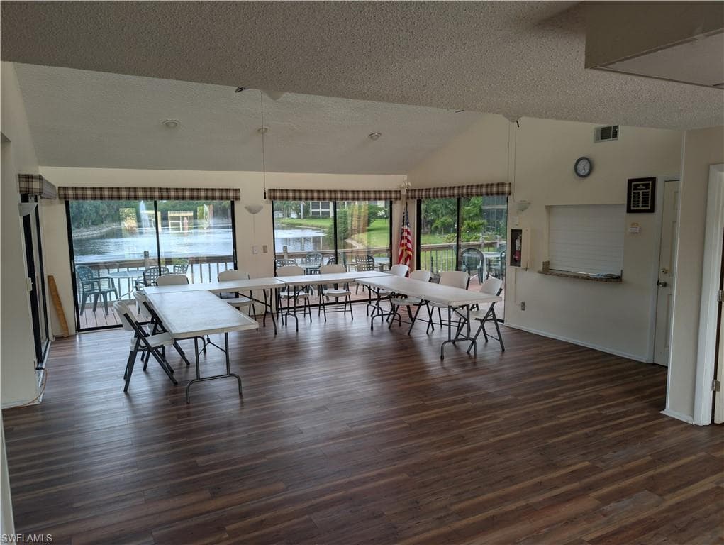 Clubhouse with kitchen and fridge