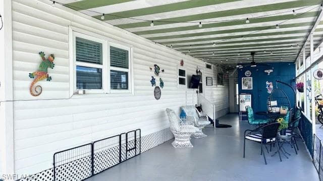 Long carport area