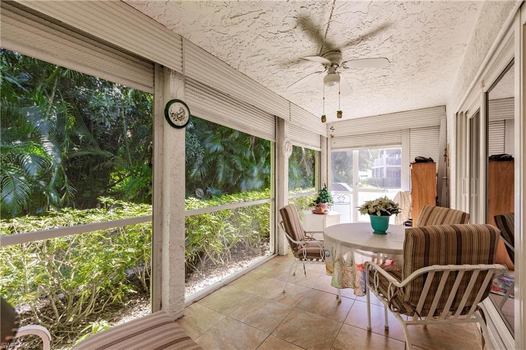 screened Lanai with roll down storm shutters.