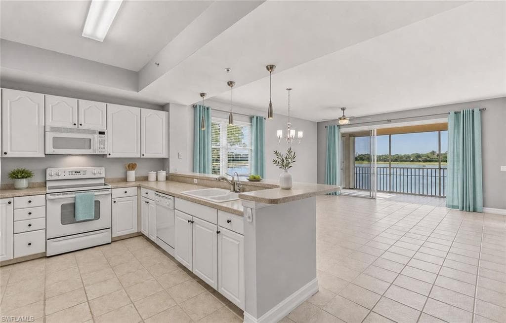 Kitchen and Great Room Virtually Staged