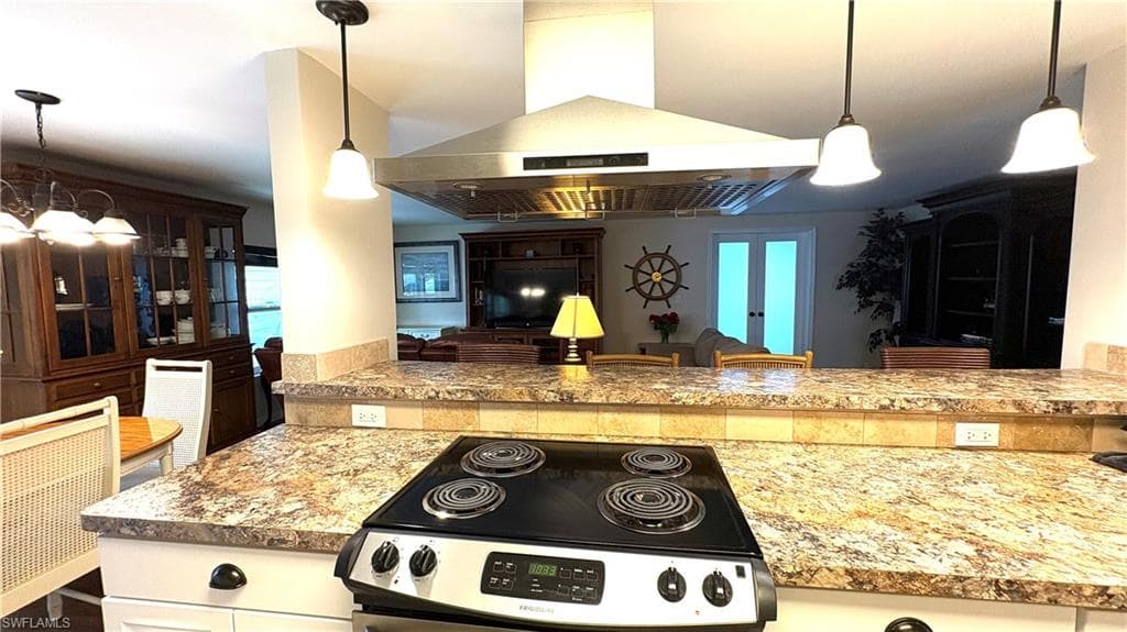 Kitchen with view to the Great Room.