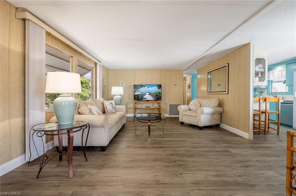 Large Living space opens into dining area.