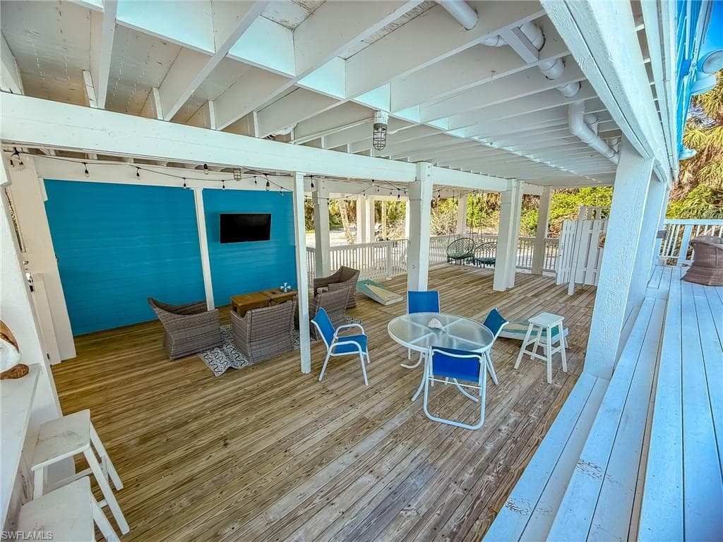 View of wooden terrace