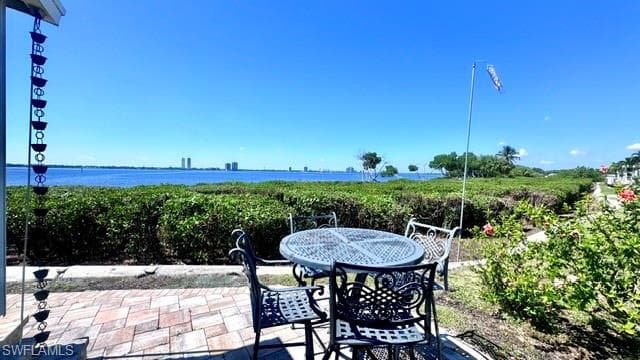 Decorative patio with River View