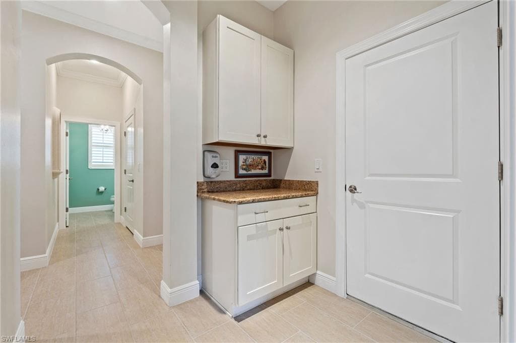 "Drop Station" outside of Laundry Room and Garage