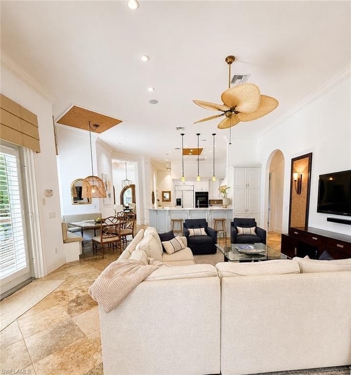 Open Concept Family room and kitchen