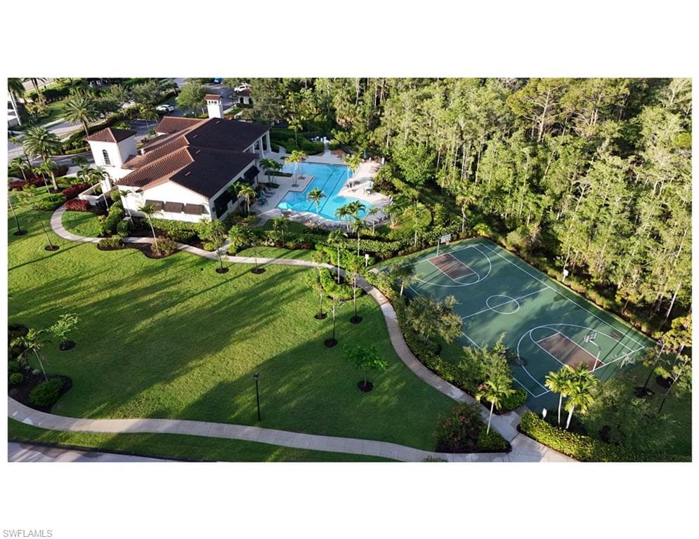 Amenities surrounded by lush preserve and walking paths