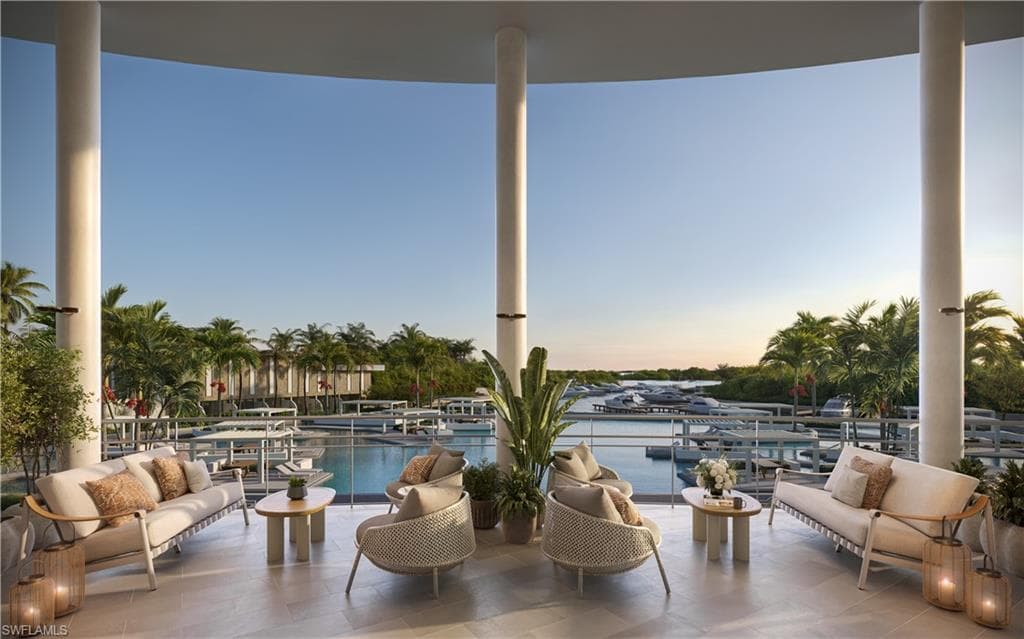 Sunset Lounge Bar Patio Views of Marina