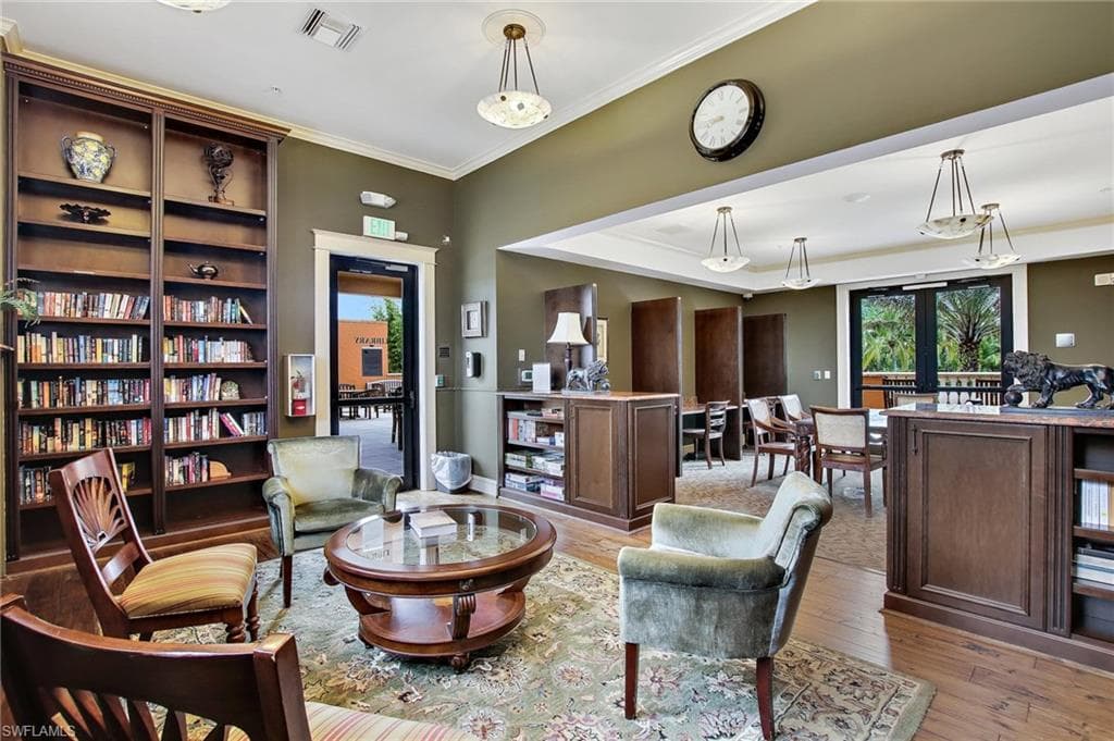The internet cage/library is located in The Village Center steps from the condo unit.