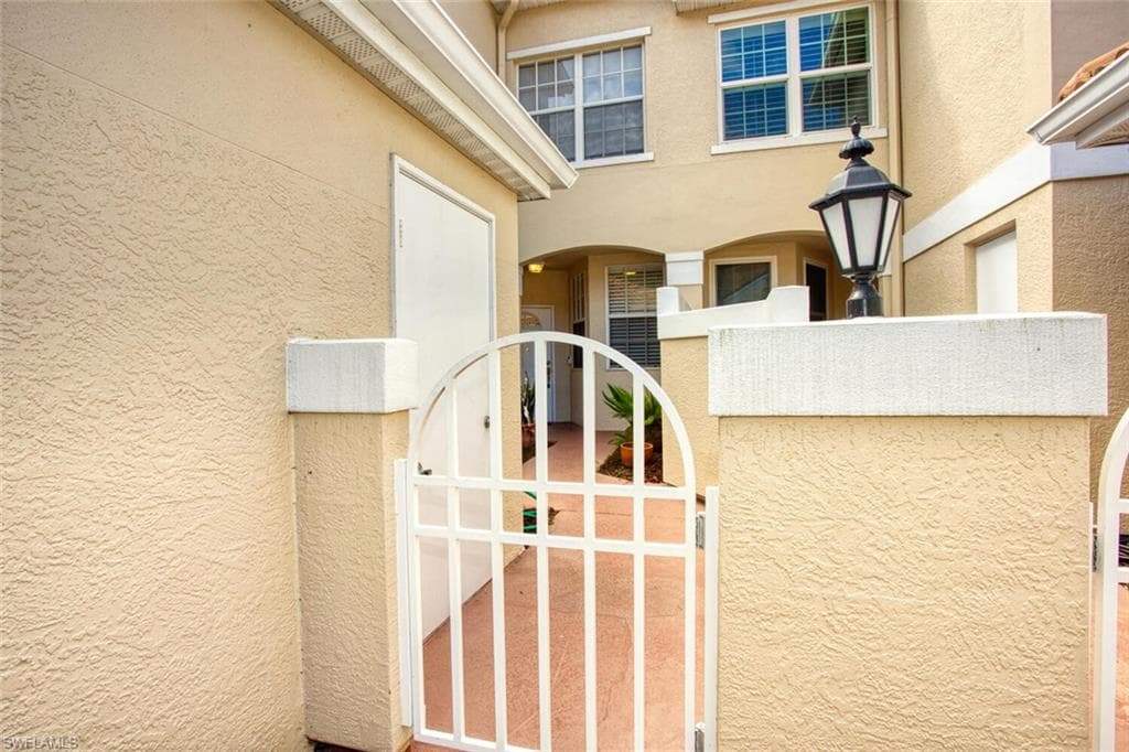 gated entry to unit