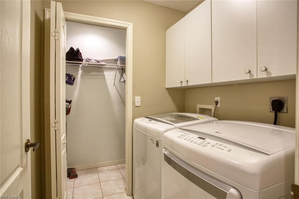 Laundry plus large storage closet!