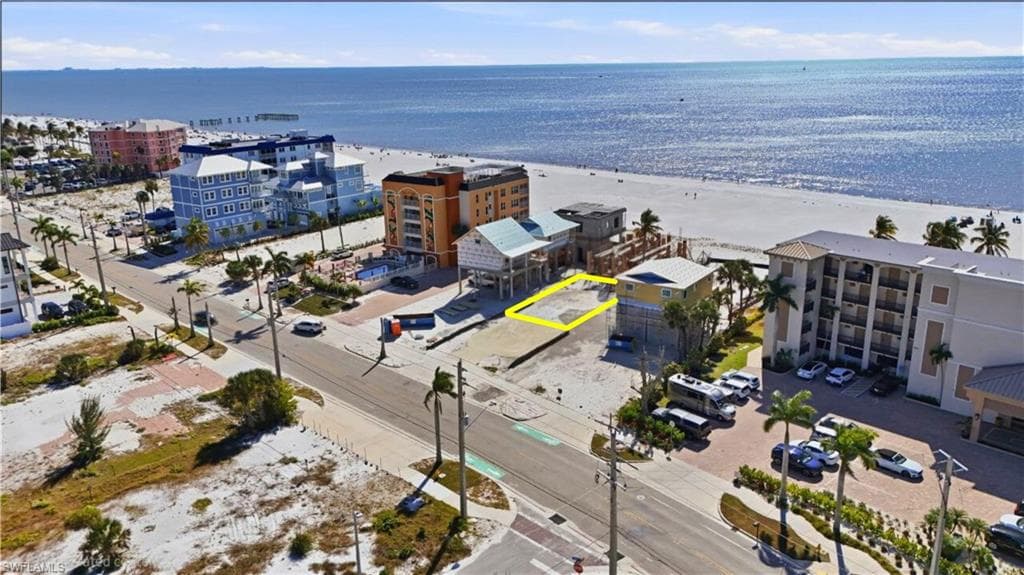 Drone / aerial view of expansive beach - Virtually Edited Image
