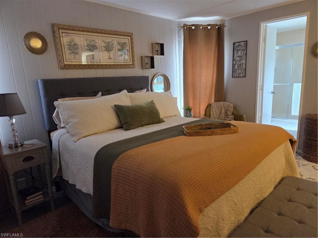 Primary bedroom easily accommodates a King-size bed