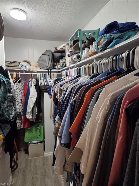 Large walk-in closet in the primary bedroom
