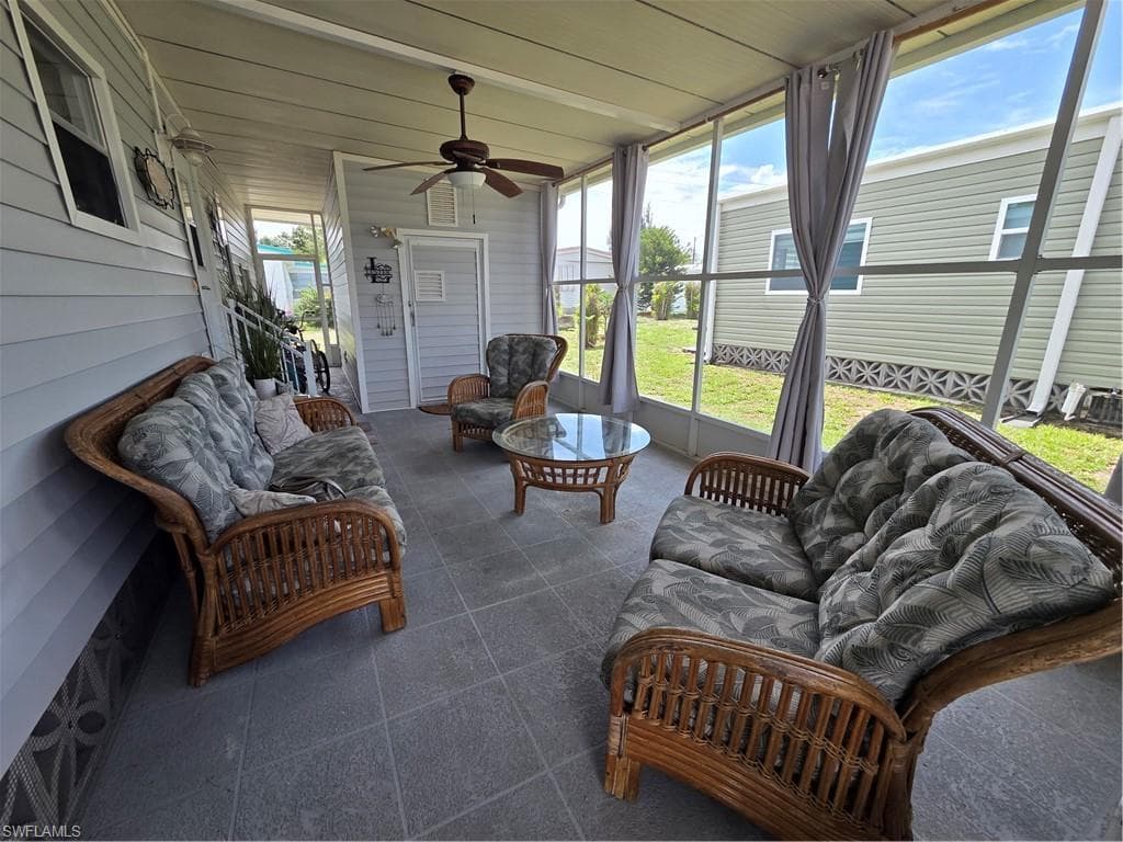 The screened porch is a perfect place to enjoy your morning coffee or the evening breezes