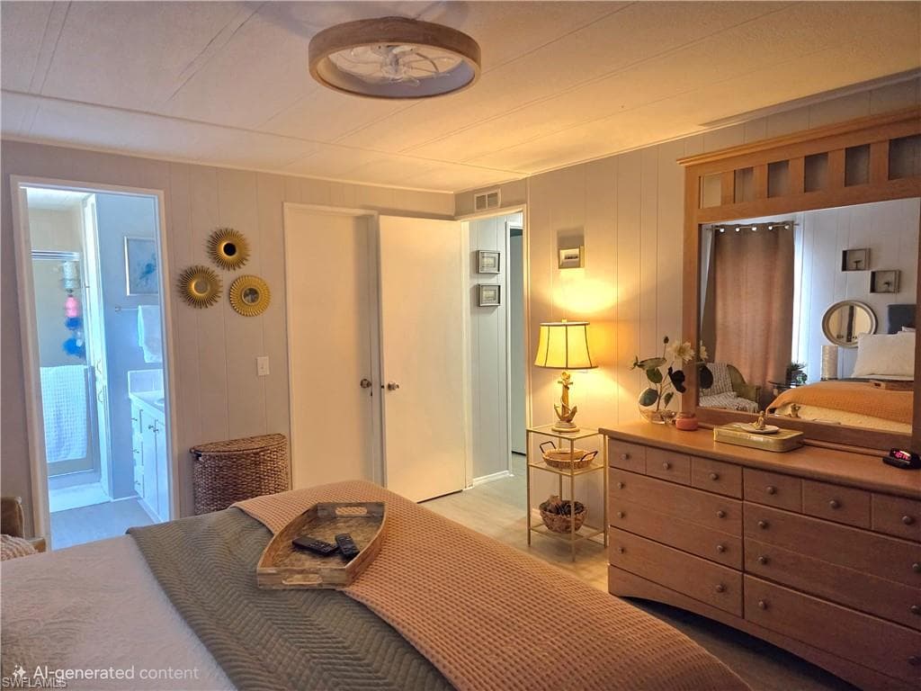 Updated ceiling fan in the primary bedroom