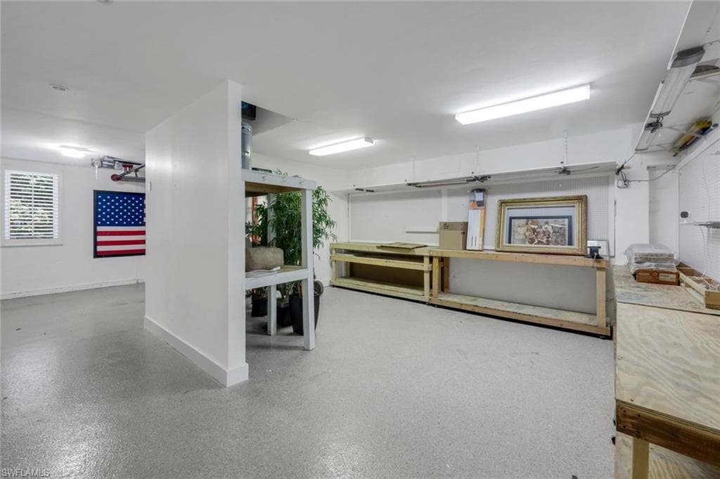 Workshop in 3 car+golf cart garage