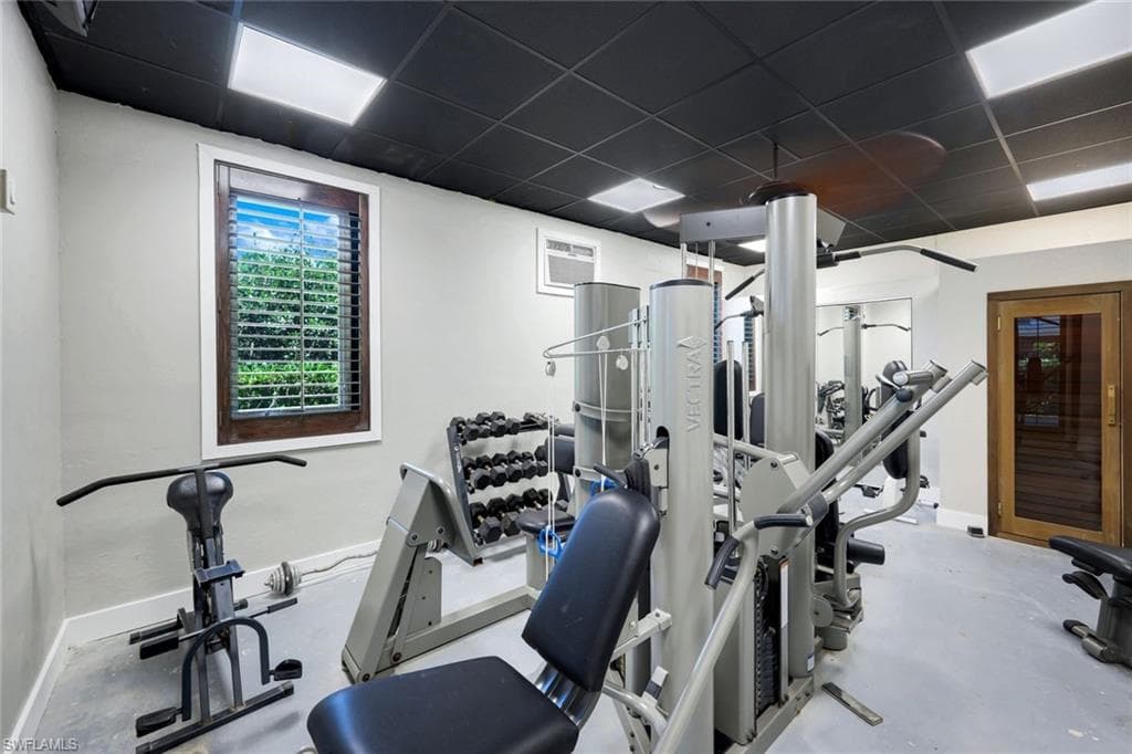 Exercise Room with Sauna
