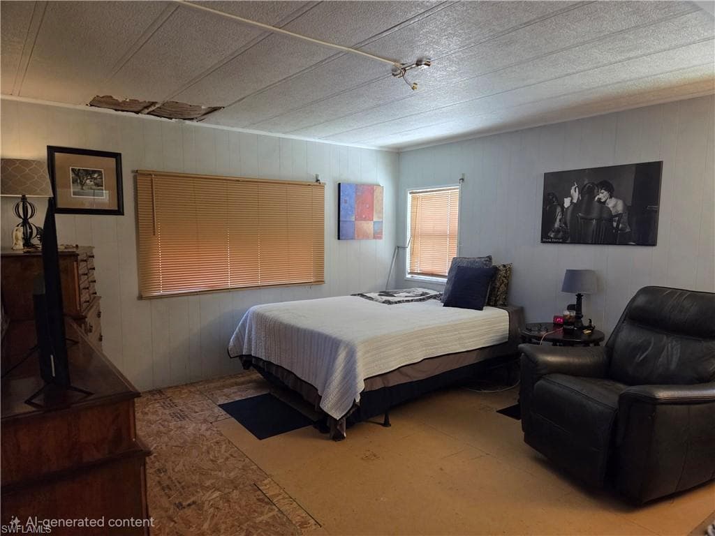 Huge Primary bedroom easily accommodates a King-size bed.