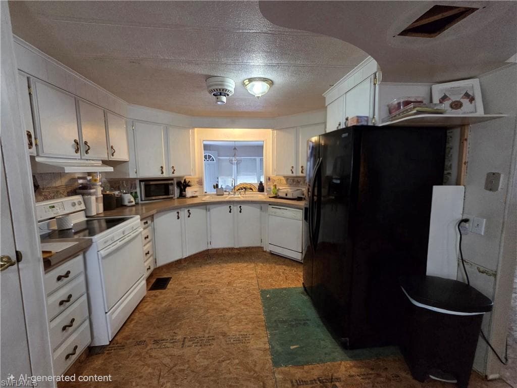 Bright Kitchen with pantry, smooth top stove, dishwasher and fridge.