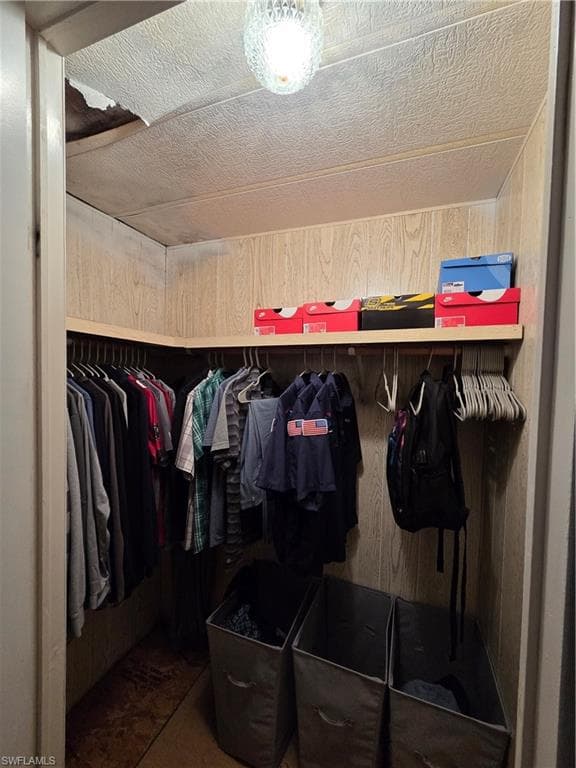 Walk-in closet in the Guest bedroom.