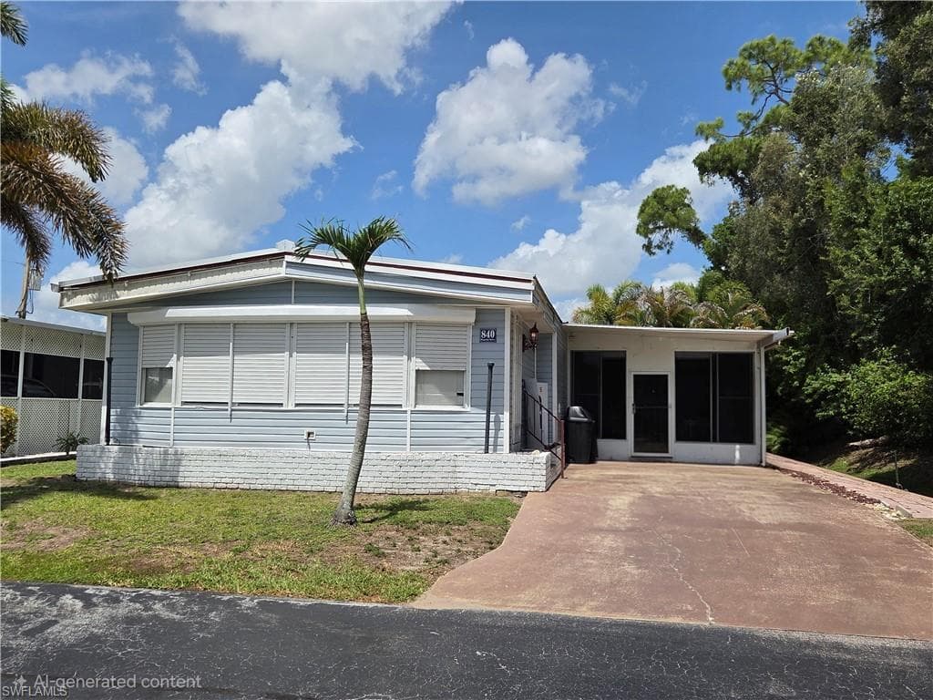 Spacious double-wide with 2 Bedrooms and 2 Bathrooms.
