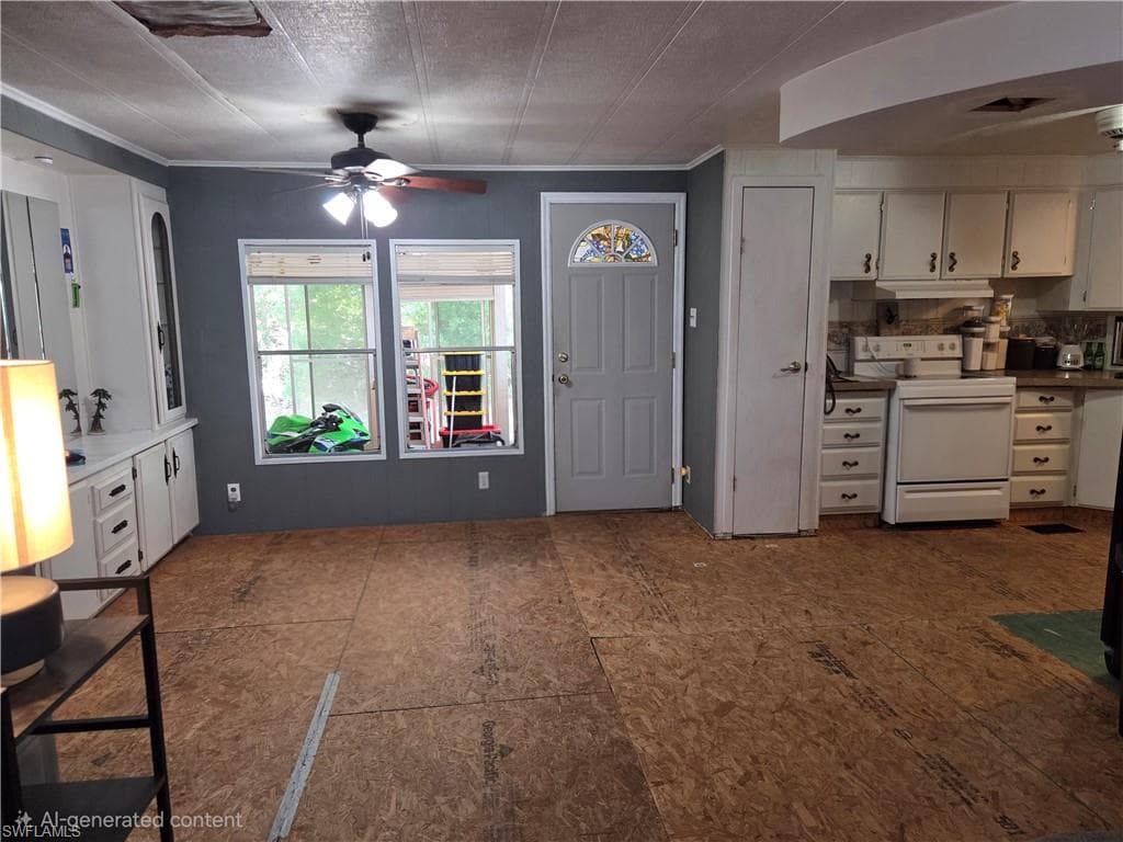 New subfloors have already been installed so you can put down the type of flooring that you want.