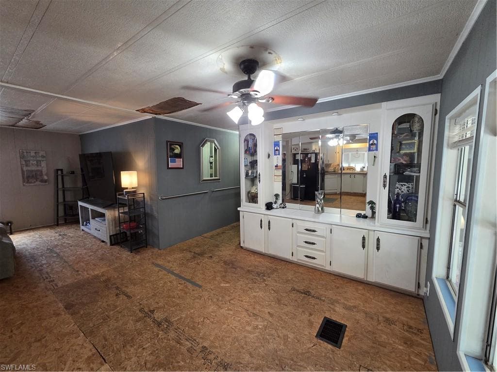 Formal Dining room with built-ins for extra storage