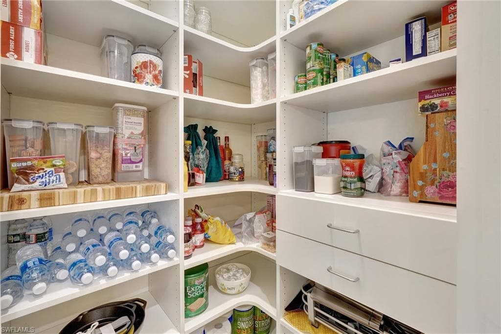 Walk-In pantry with custom built-ins