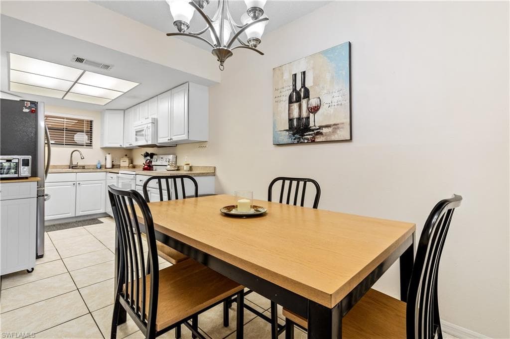 Reverse View of Dining Area and Kitchen