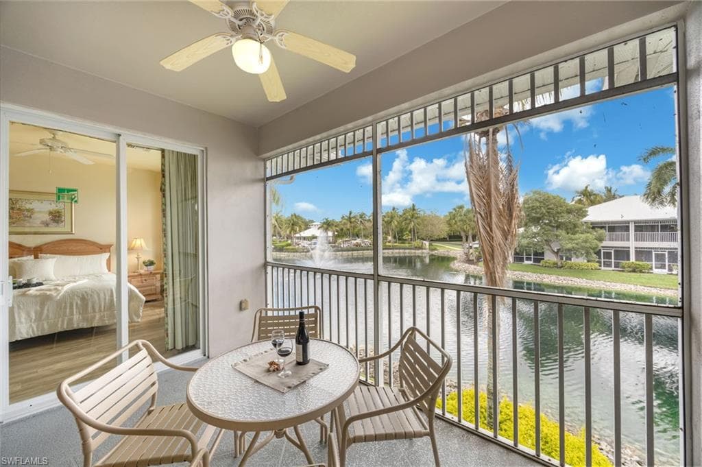 Screened lanai over looking water views