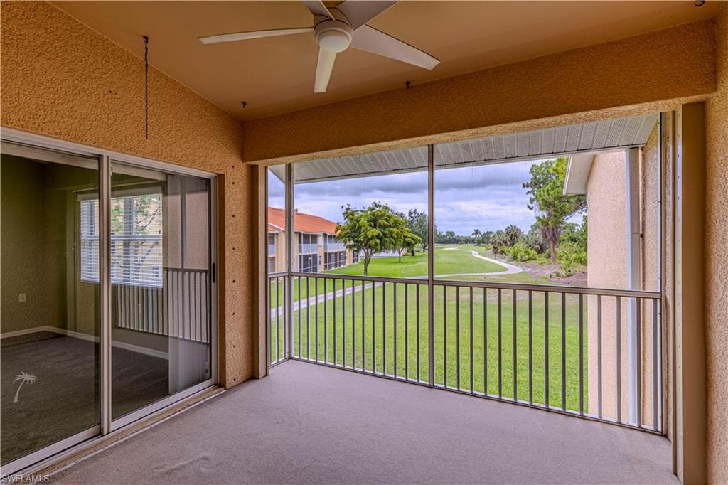 Screened Lanai with direct views of the golf course