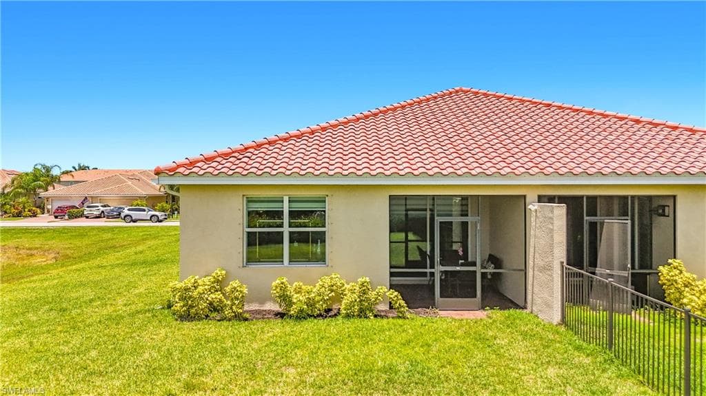 Rear view of home