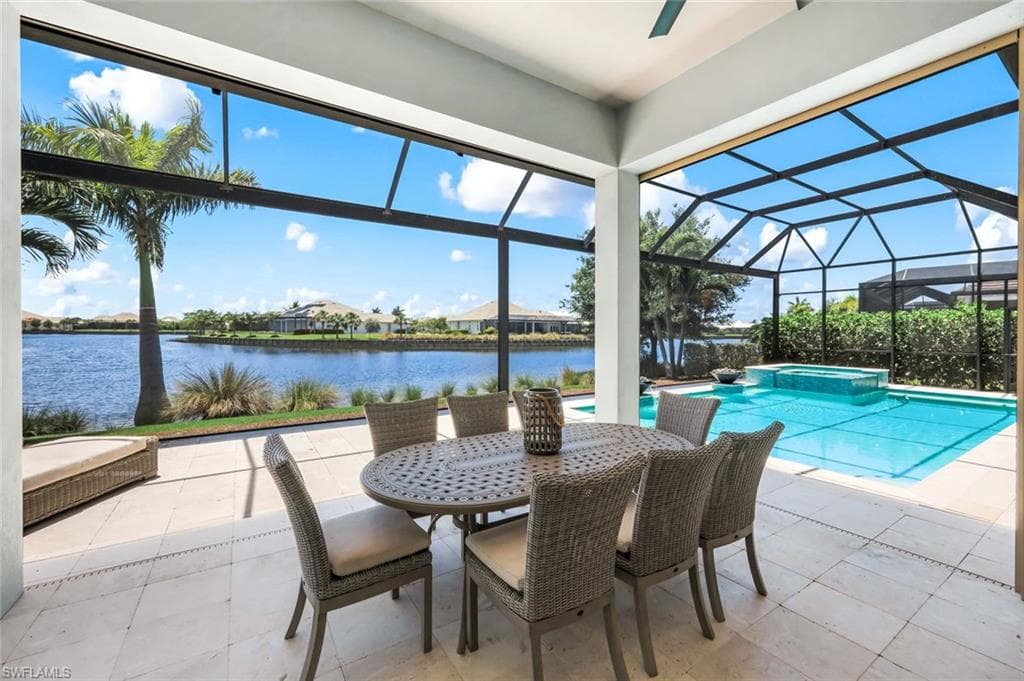 Comfortable year-round outdoor dining with no-see-um screens