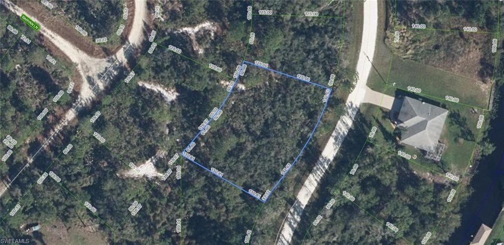Aerial Survey Map. Illustrating the property's boundaries and surrounding features