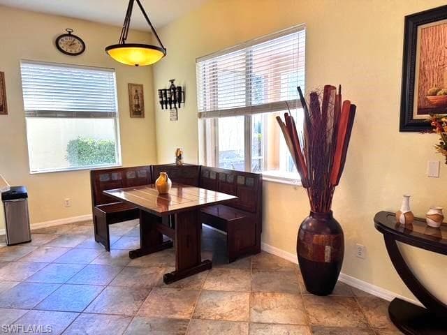 Dining area featuring a healthy amount of sunlight