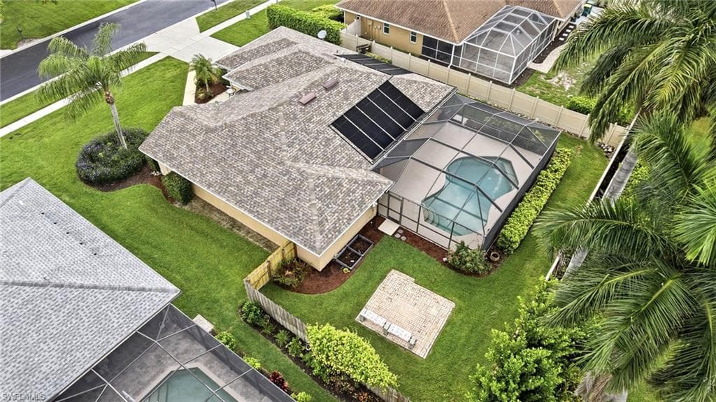 Aerial view of the property