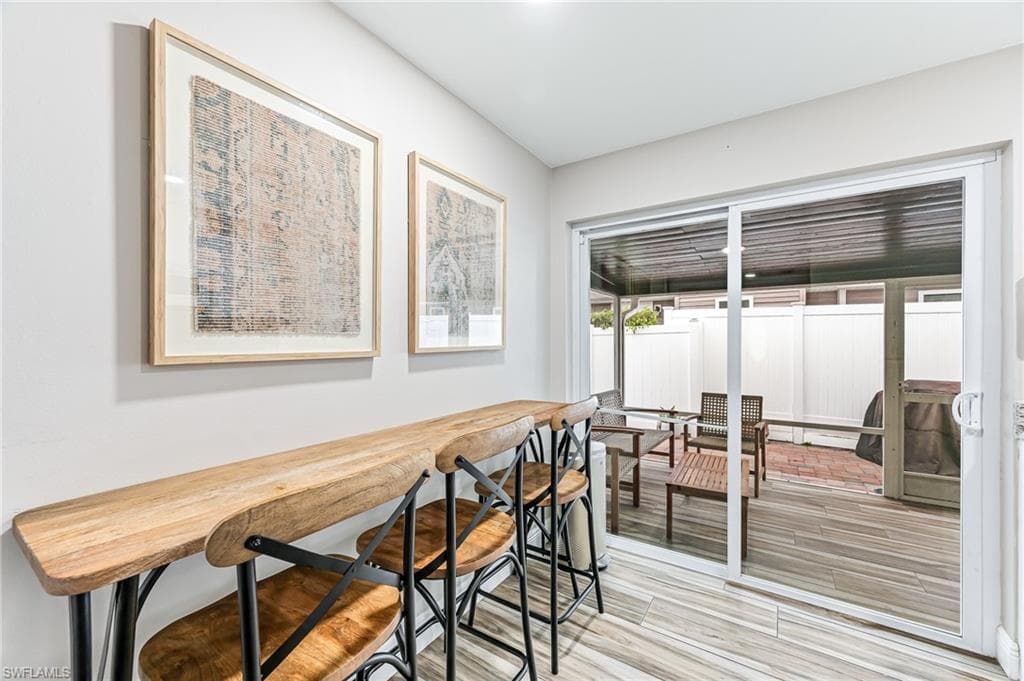 View of dining area