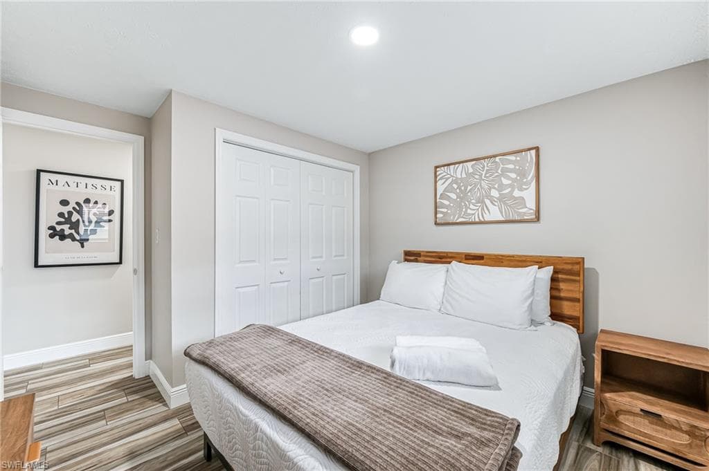 Bedroom with a closet