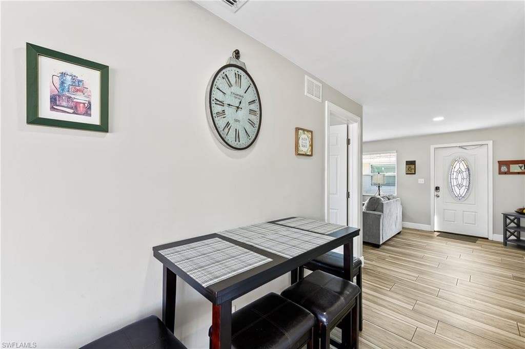 View of dining space