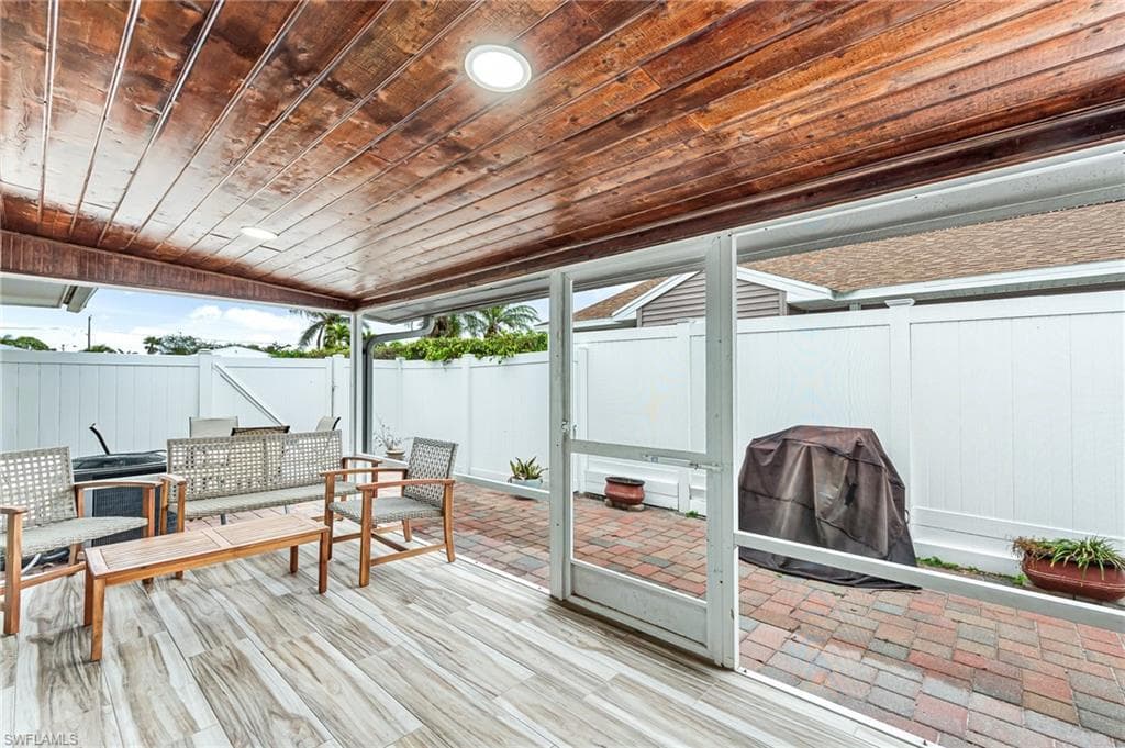 Deck featuring grilling area
