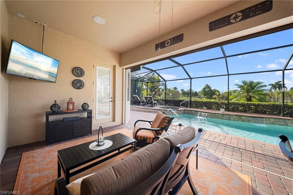 Lanai with TV