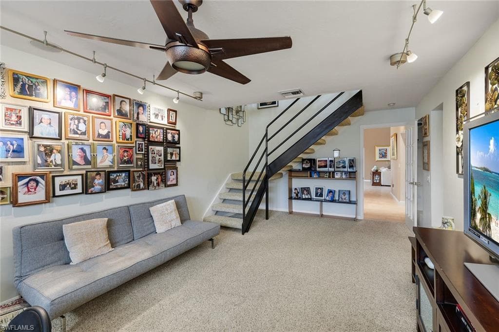 Stairway to Private Loft Bedroom w/Full Bath