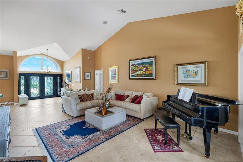 View Showing Entry Double Glass Doors & Foyer